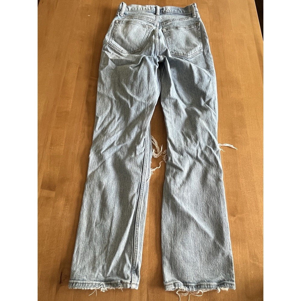 Abercrombie & Fitch Jeans Womens Sz 25 Ultra High Rise 90s Straight Distressed - Picture 10 of 11